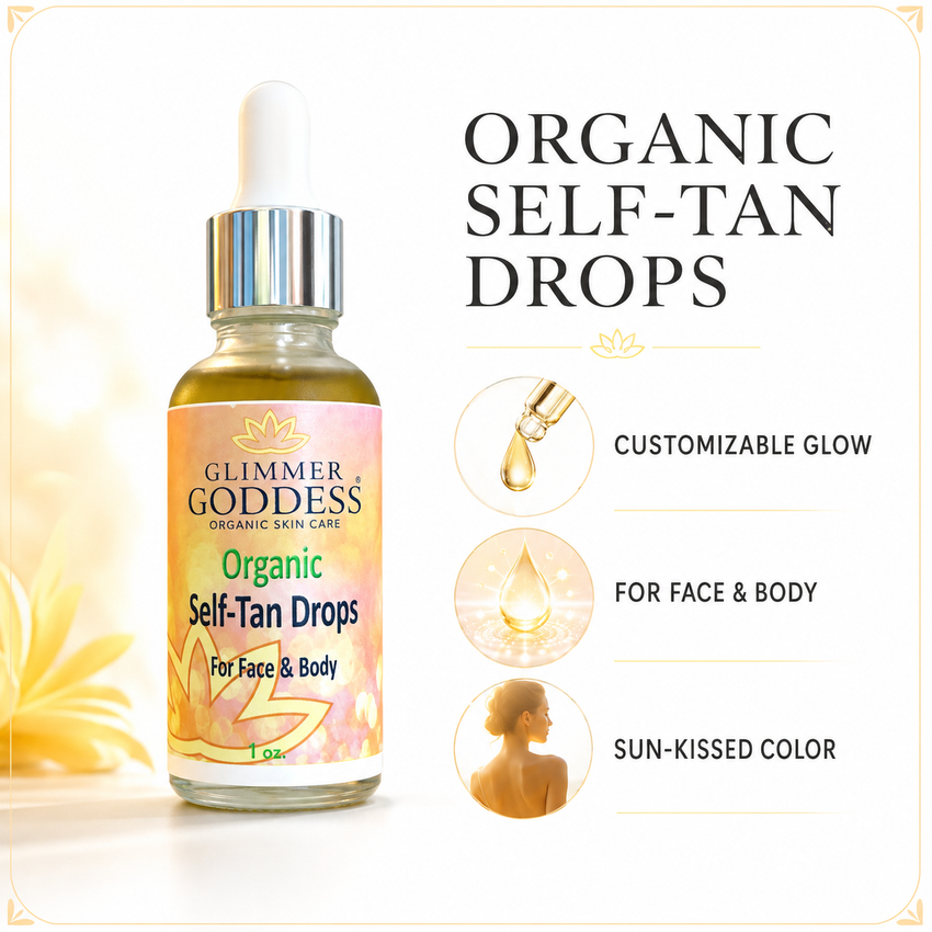 Organic Self Tan Drops – Fast Glow - Glamourous Grace