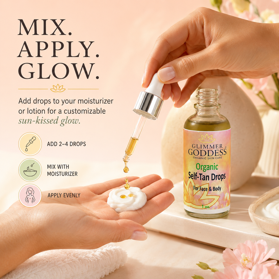 Organic Self Tan Drops – Fast Glow - Glamourous Grace