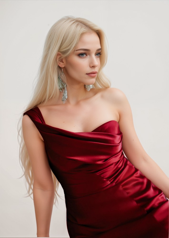 Sexy one shoulder pleated bodice mermaid silky satin prom dress - Glamourous Grace