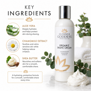 Organic Shave Cream for Sensitive Skin – Hydrating Formula - Glamourous Grace