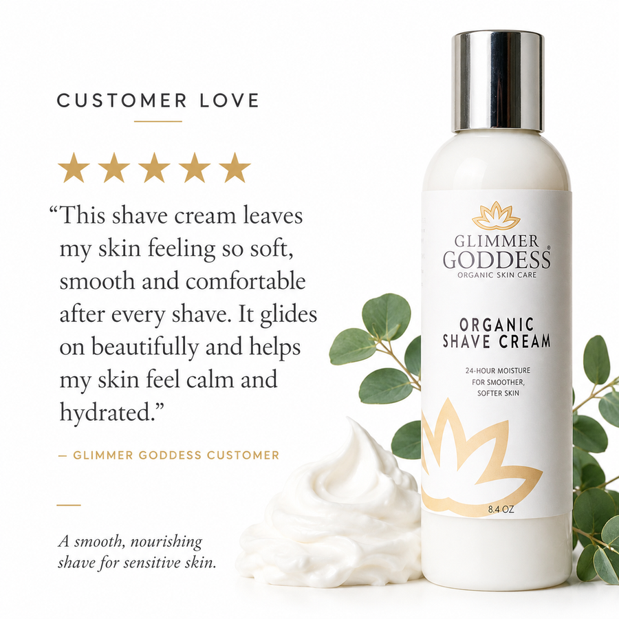 Organic Shave Cream for Sensitive Skin – Hydrating Formula - Glamourous Grace