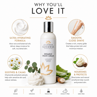Organic Shave Cream for Sensitive Skin – Hydrating Formula - Glamourous Grace