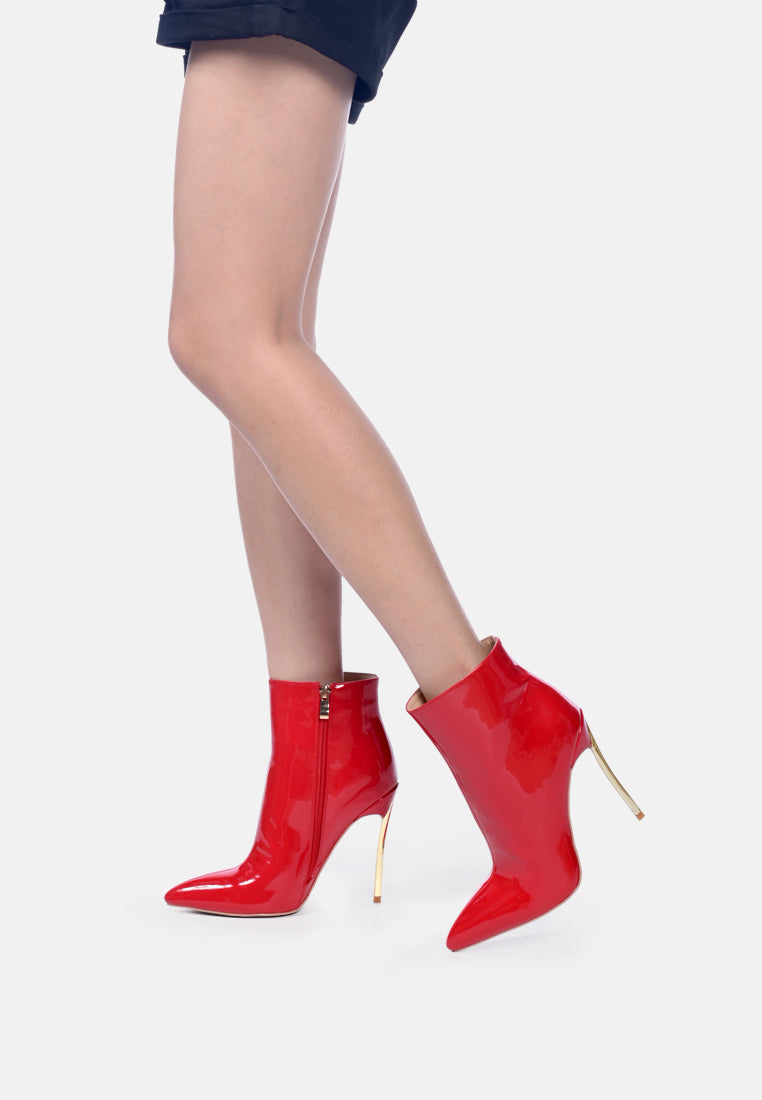 Siren Patent Faux Leather Bootie - Glamourous Grace
