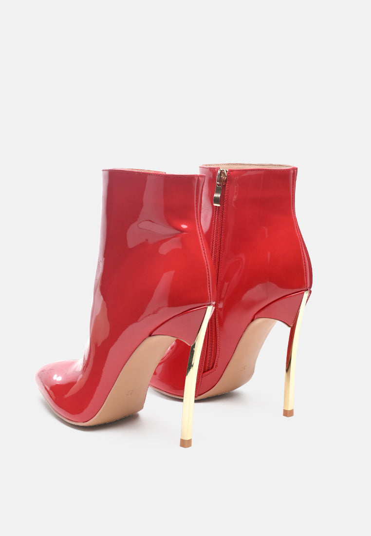 Siren Patent Faux Leather Bootie - Glamourous Grace