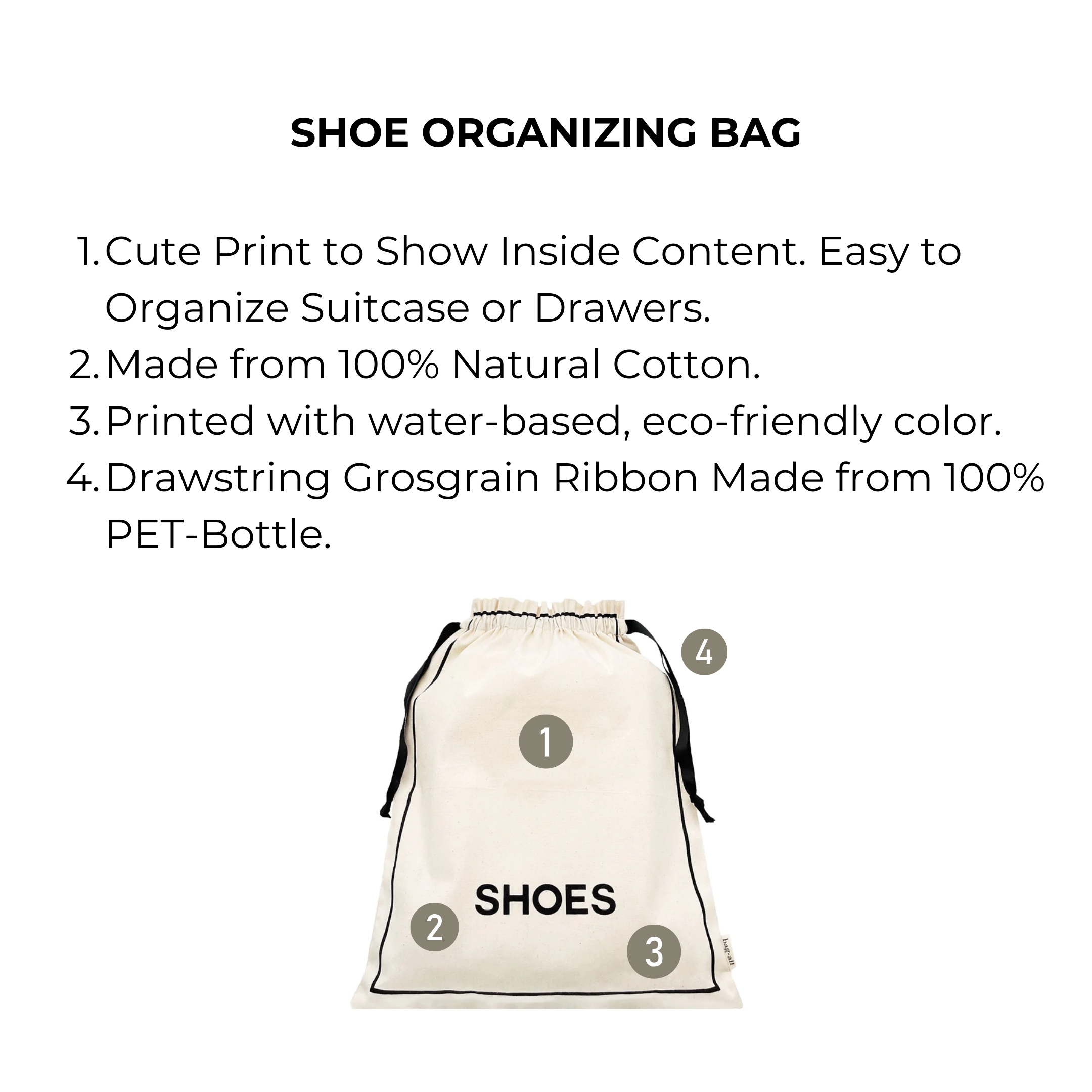 Couture Shoe Travel Bag – Cream - Glamourous Grace