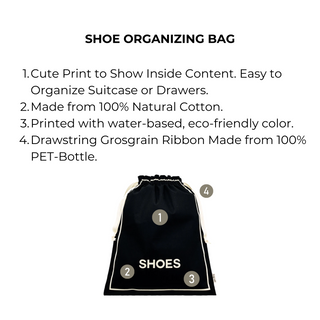 Couture Shoe Travel Bag – Black - Glamourous Grace