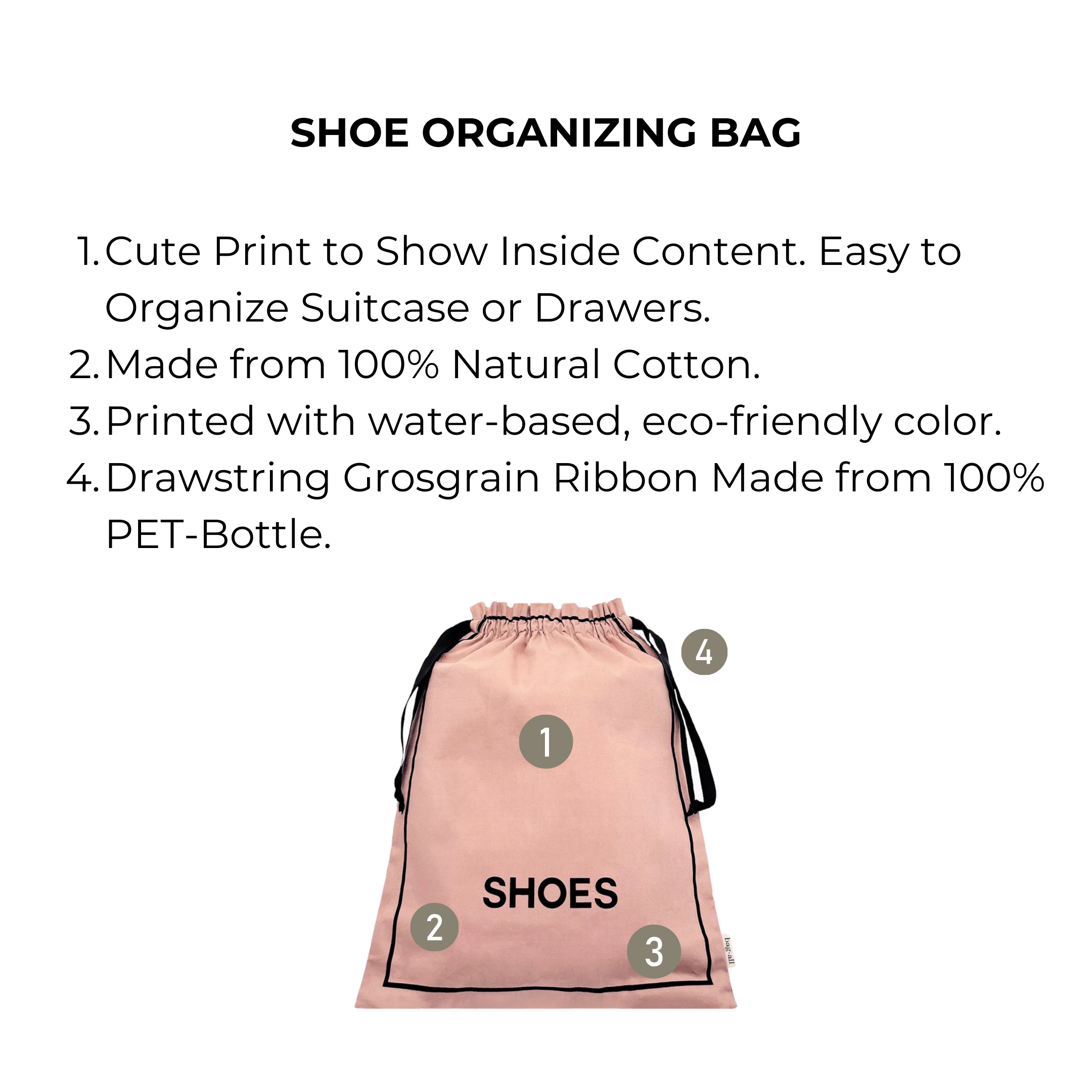 Couture Shoe Travel Bag – Pink/Blush - Glamourous Grace