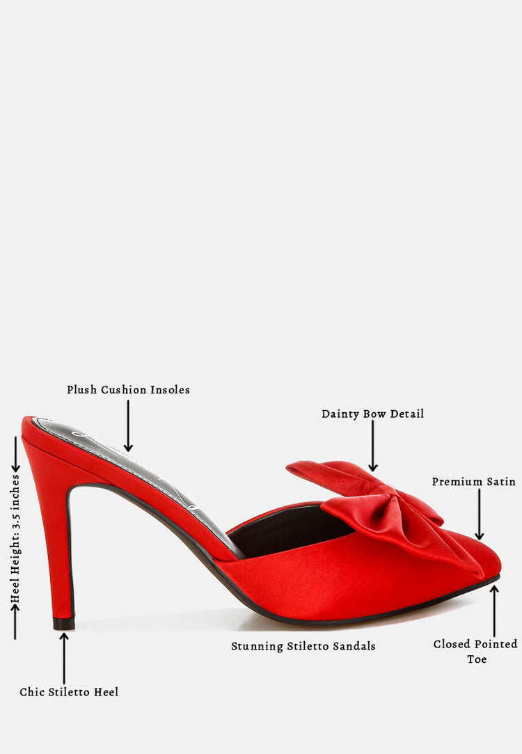 Sidonie Bow Detail Stiletto Mules