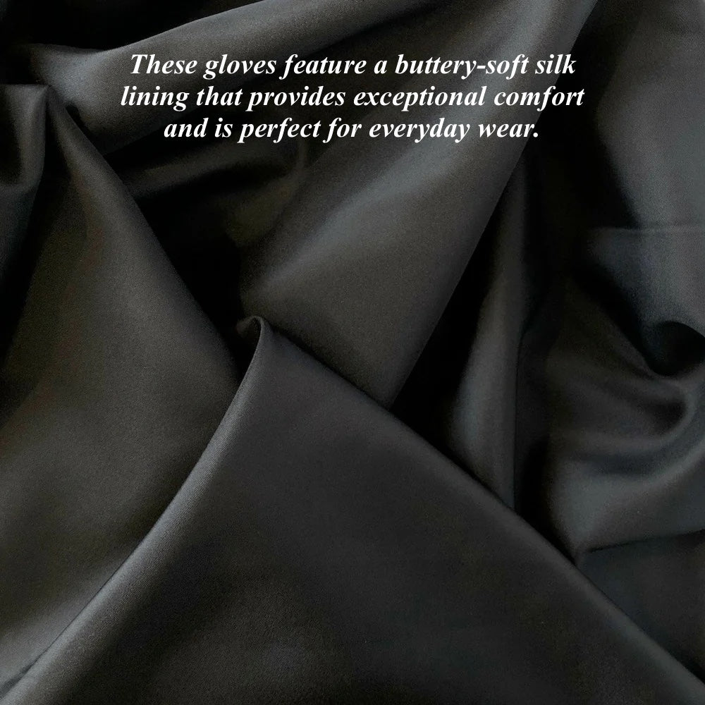 Sofia (aqua) - Italian lambskin leather gloves with silk lining - Glamourous Grace