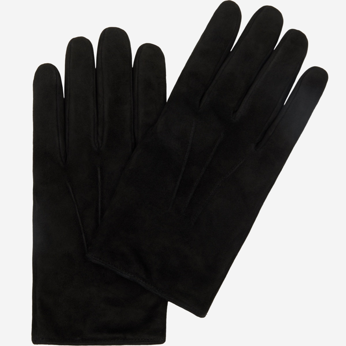 Silvia (black) - Italian suede leather gloves with luxurious cashmere lining - Glamourous Grace