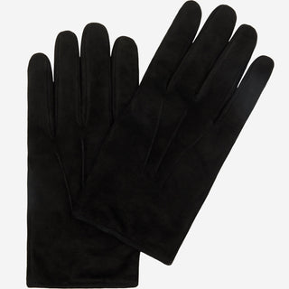 Silvia (black) - Italian suede leather gloves with luxurious cashmere lining - Glamourous Grace