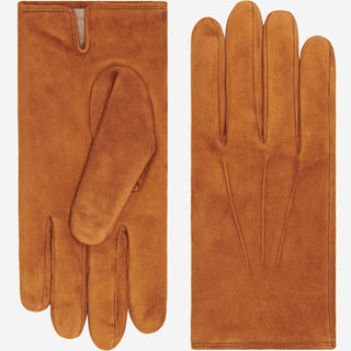 Silvia (cognac) - Italian suede leather gloves with luxurious cashmere lining - Glamourous Grace