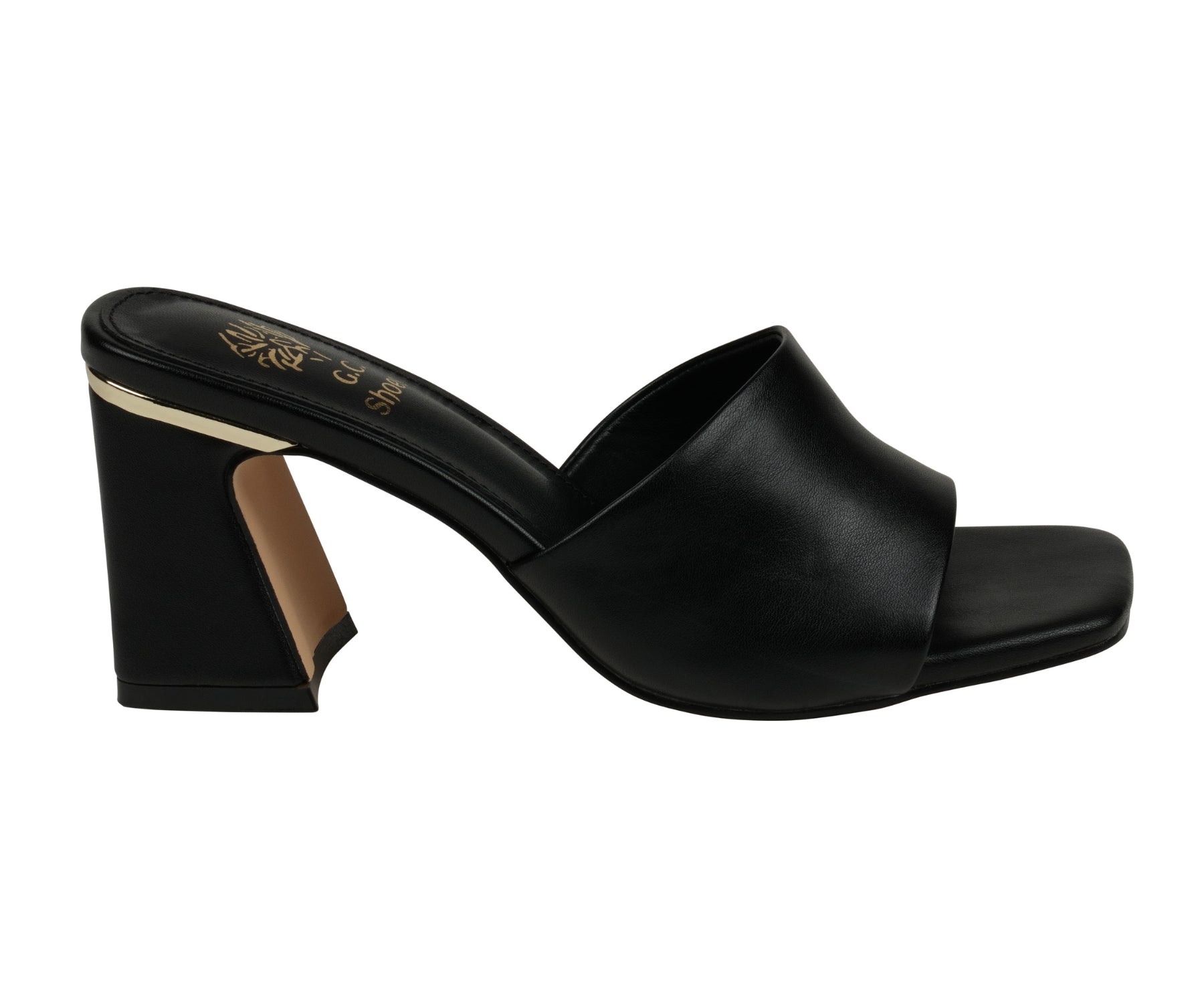Women's Soho Black Square Toe Heeled Sandals - Glamourous Grace