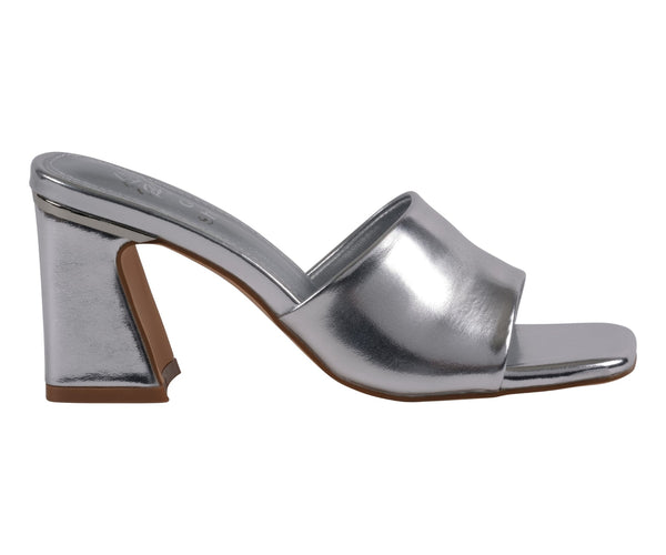 Women's Soho Silver Square Toe Heeled Sandals - Glamourous Grace