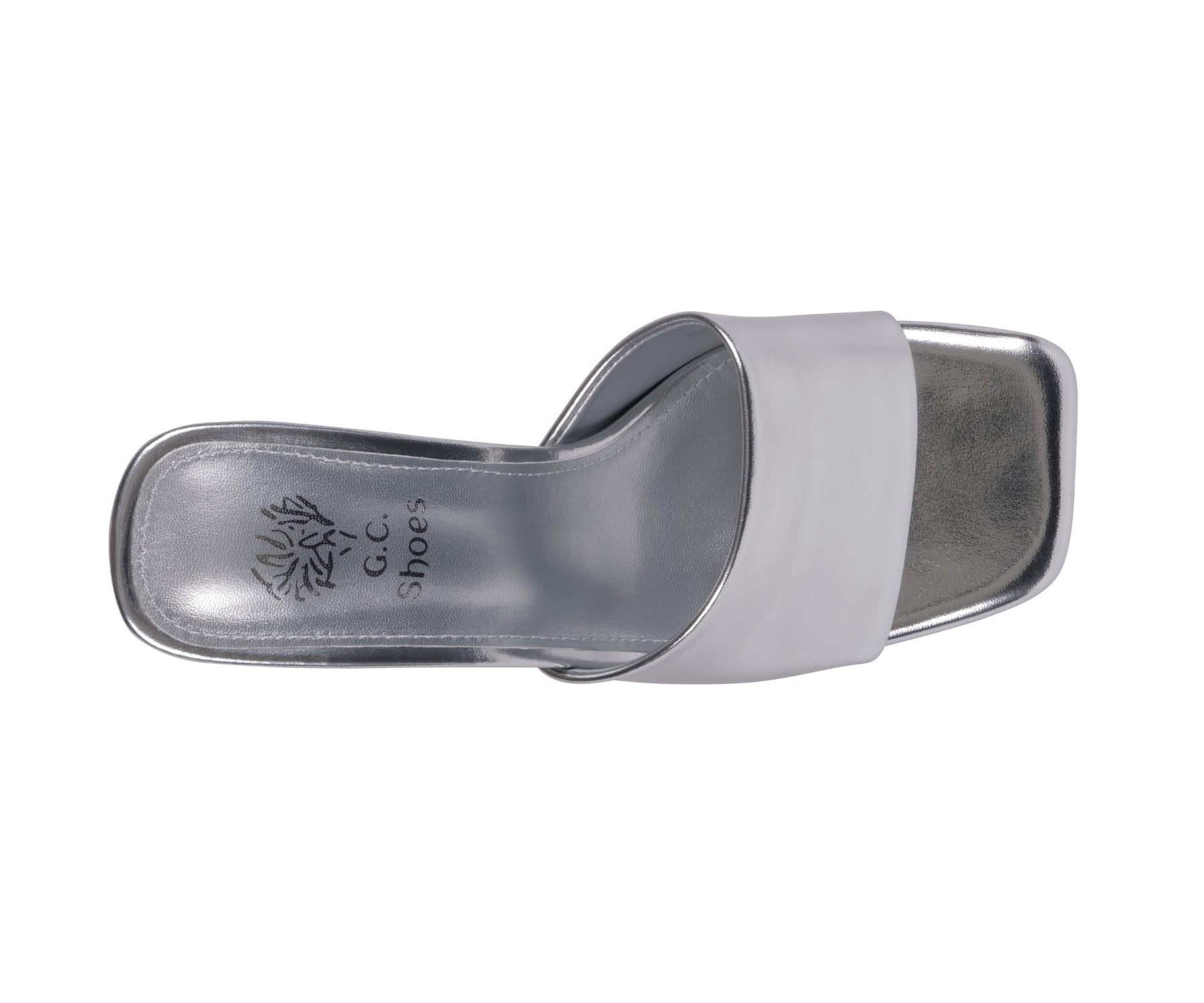 Women's Soho Silver Square Toe Heeled Sandals - Glamourous Grace