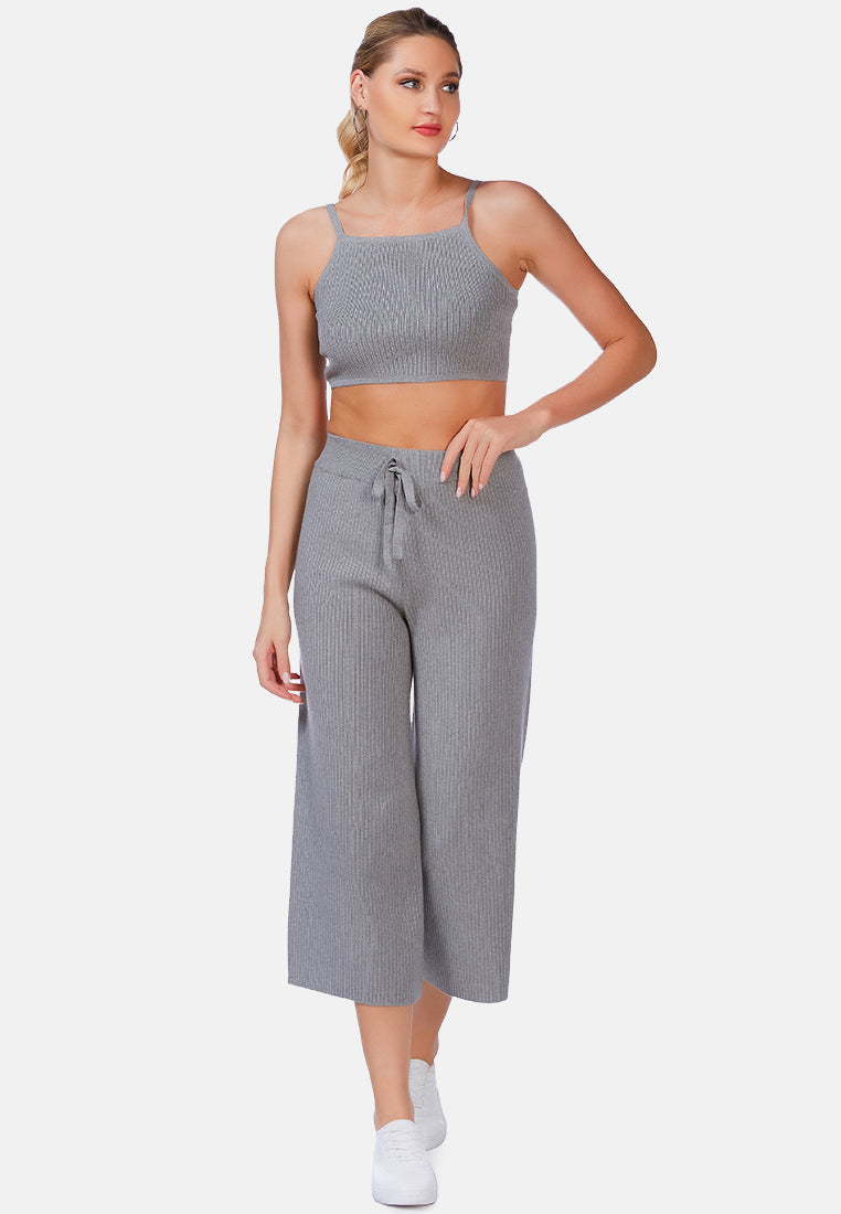 Solid Casual Drawstring Cropped Pants - Glamourous Grace