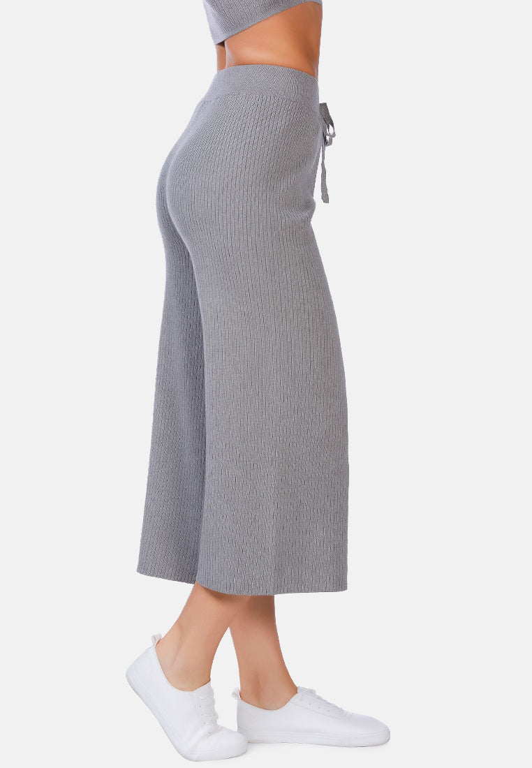 Solid Casual Drawstring Cropped Pants - Glamourous Grace