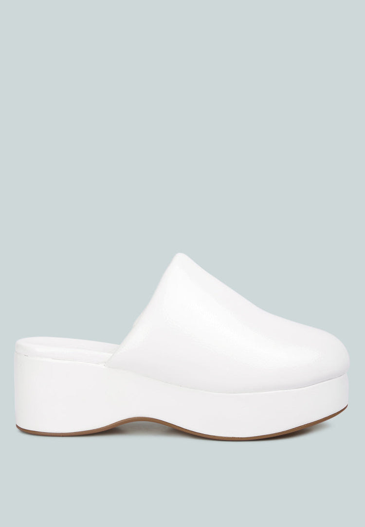 Olori Solid Platform Slip On Mules - Glamourous Grace
