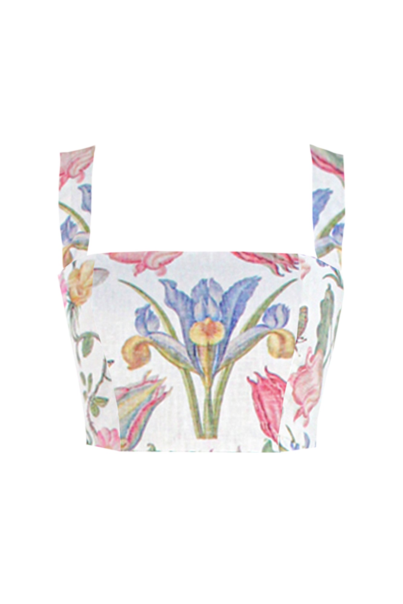 SOTAVENTO TOP IN TULIPAN WHITE PRINT - Glamourous Grace