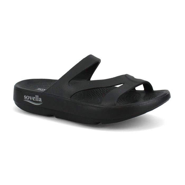 Sovella Active Recovery Sandals Women's PF Slide Black - Glamourous Grace
