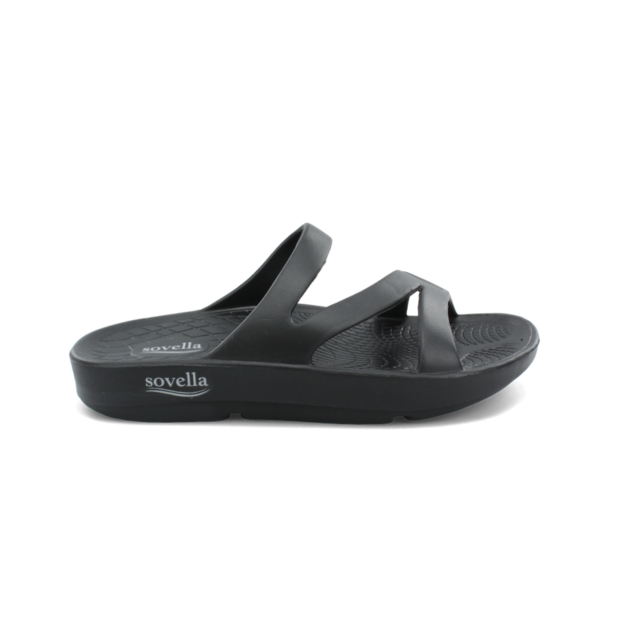 Sovella Active Recovery Sandals Women's PF Slide Black - Glamourous Grace