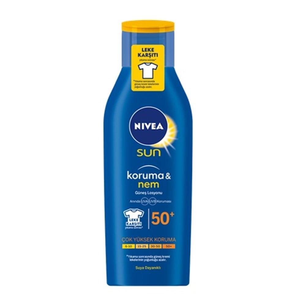 Nivea SPF 50+ Sunscreen Lotion - Moisturizing, Water-Resistant UVA/UVB Protection for All Skin Types - Glamourous Grace