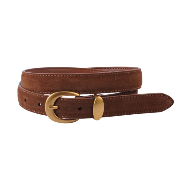 Penelope Suede Brown Belt - Glamourous Grace