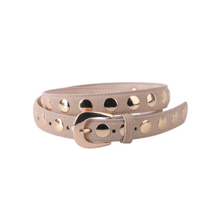Monti Suede Beige Studded Belt