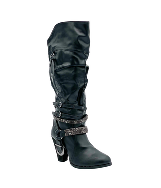 Stacey Boots in Black - Glamourous Grace