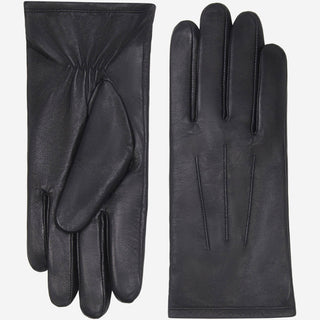 Stella (black) – Sheepskin leather gloves with ultra-warm fleece lining & touchscreen functionality - Glamourous Grace