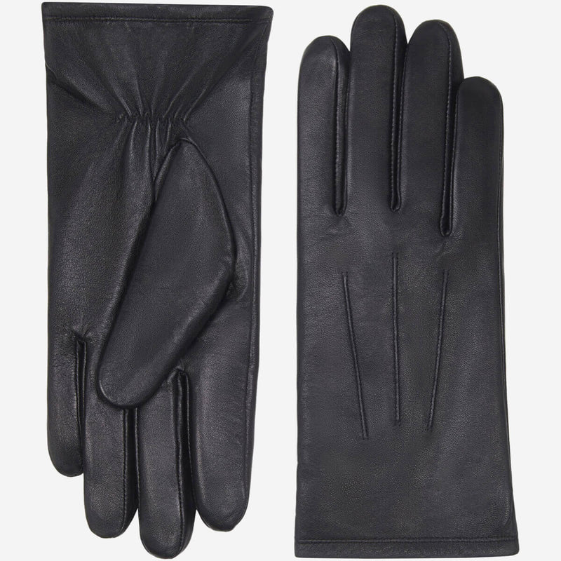 Stella (black) – Sheepskin leather gloves with ultra-warm fleece lining & touchscreen functionality - Glamourous Grace