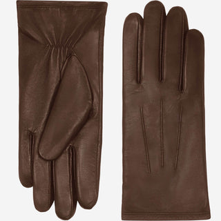 Stella (dark brown) – Sheepskin leather gloves with ultra-warm fleece lining & touchscreen functionality - Glamourous Grace