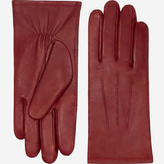 Stella (red) – Sheepskin leather gloves with ultra-warm fleece lining & touchscreen functionality - Glamourous Grace