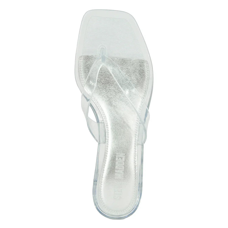 Tracie Clear Thong Strap Kitten Heels