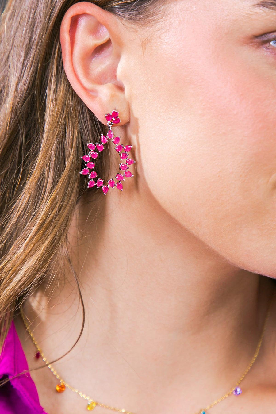CHARLOTTE FLORAL DROP EARRINGS - Glamourous Grace