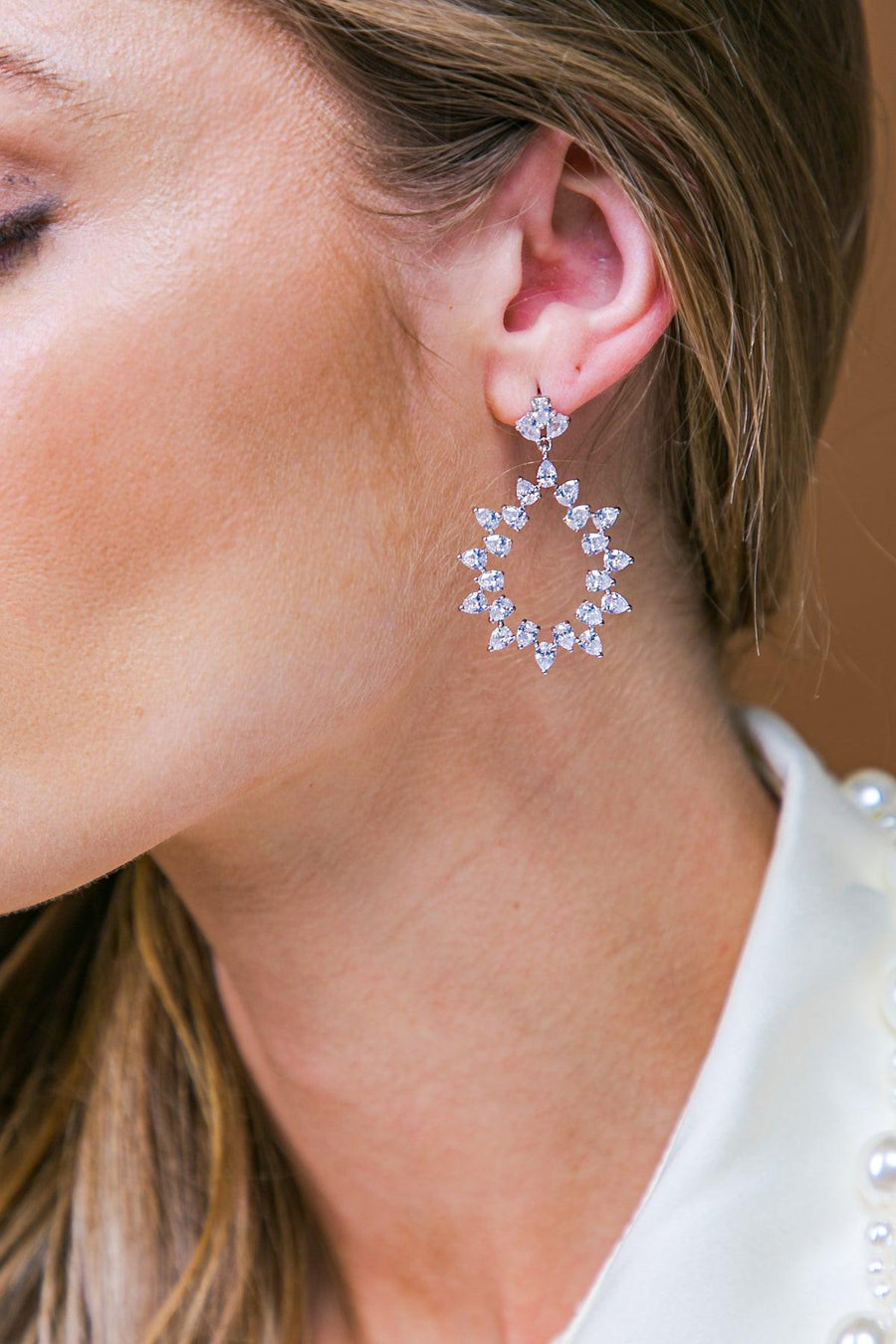 CHARLOTTE FLORAL DROP EARRINGS - Glamourous Grace