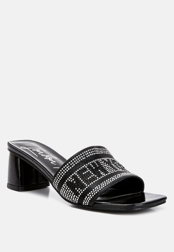 Studio 55 Rhinestone Embellished New York Sandals - Glamourous Grace