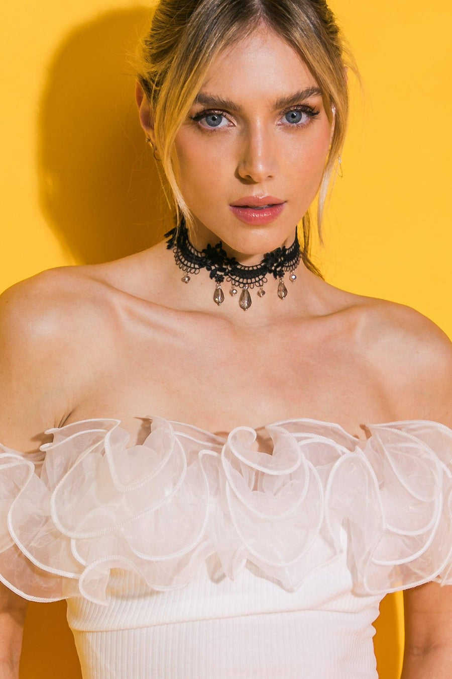 SEXY LACE PEARL CHOKER NECKLACE - Glamourous Grace
