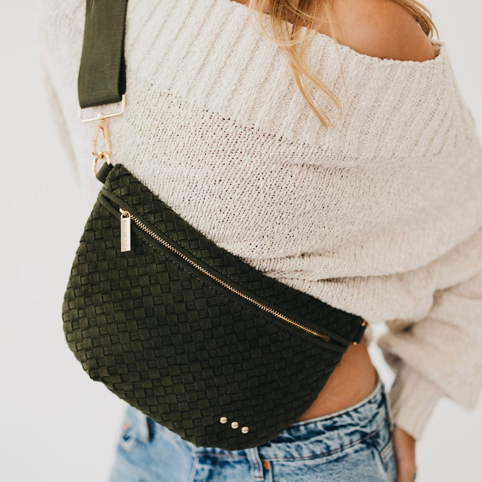 Suede Westlyn Woven Bum Bag - Glamourous Grace