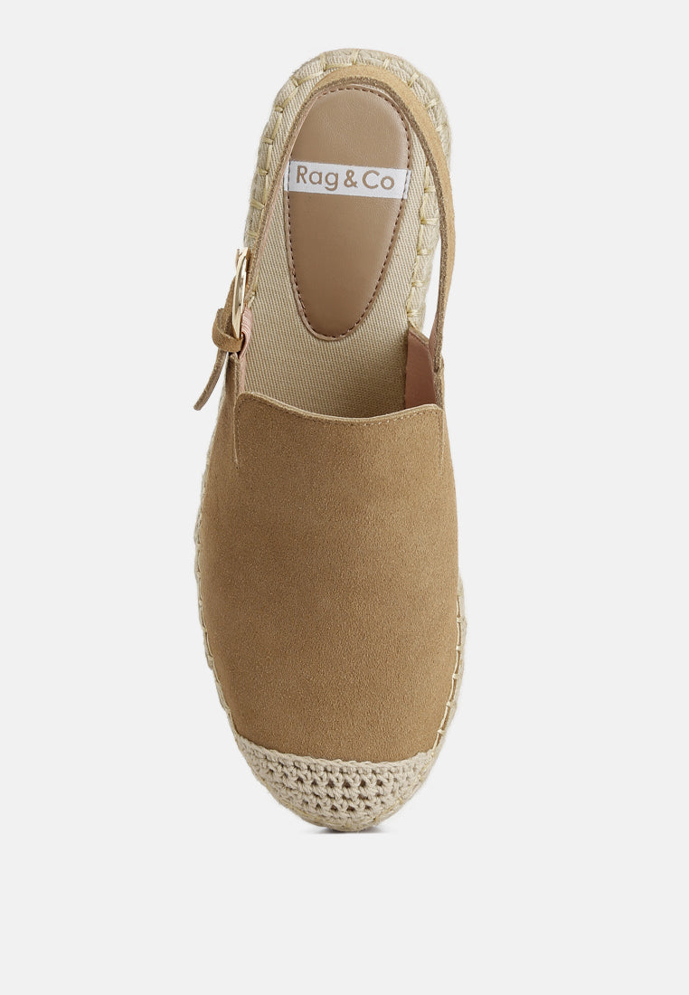 Affie Genuine Suede Slingback Strap Espadrilles - Glamourous Grace