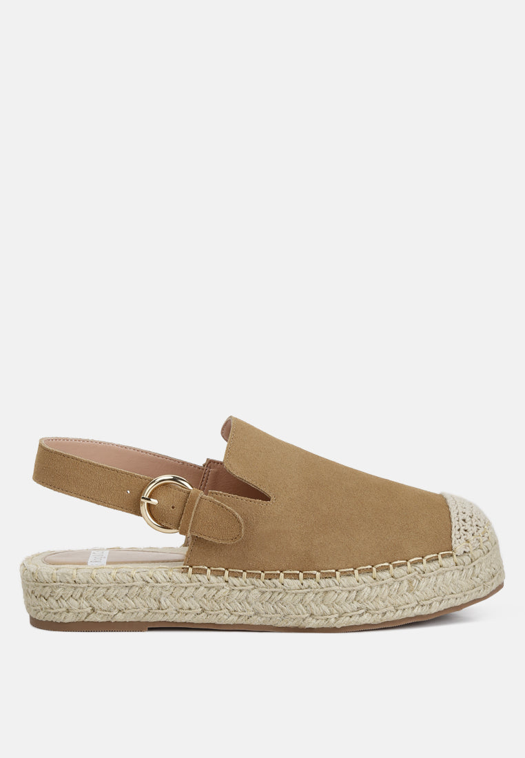 Affie Genuine Suede Slingback Strap Espadrilles - Glamourous Grace