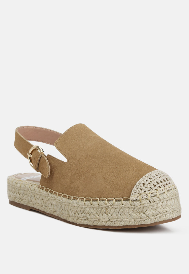 Affie Genuine Suede Slingback Strap Espadrilles - Glamourous Grace