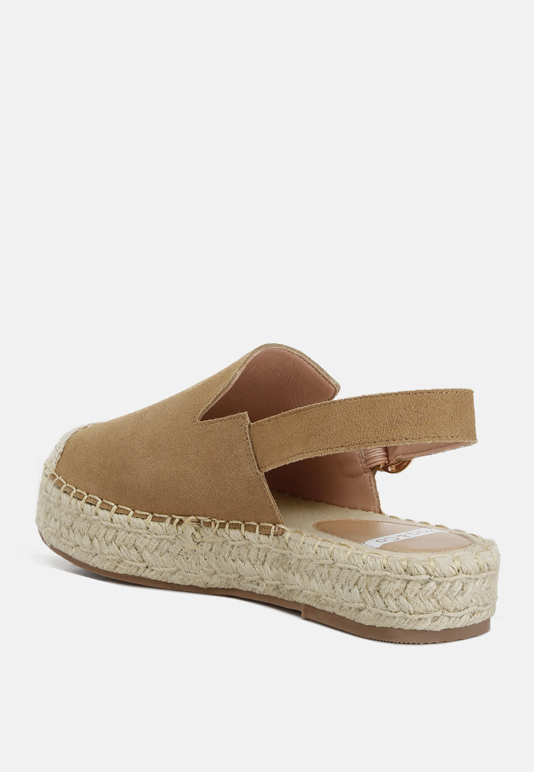 Affie Genuine Suede Slingback Strap Espadrilles - Glamourous Grace