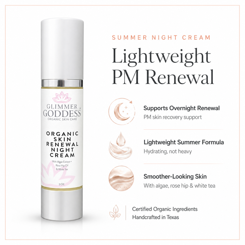Organic Skin Renewal Night Cream 2 oz – Anti-Aging - Glamourous Grace