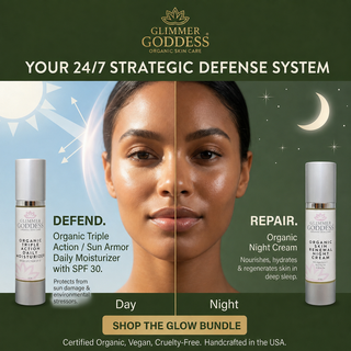 Organic Day & Night Duo – Triple Action SPF 30 Moisturizer + Skin Renewal Night Cream Bundle - Glamourous Grace