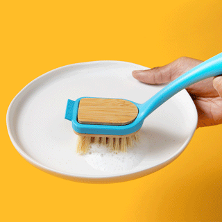 Compostable Dish Brush with Replaceable Head – No Microplastics, No Plastic Waste