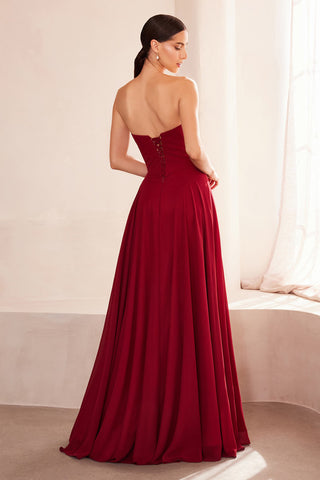 Ladivine Amoris T703 Dress Strapless A-Line Bridesmaid Gown - Glamourous Grace