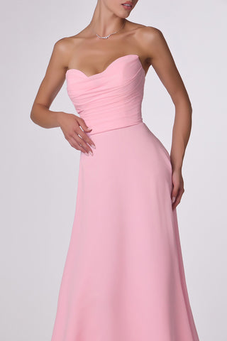 Ladivine Amoris T703 Dress Strapless A-Line Bridesmaid Gown - Glamourous Grace