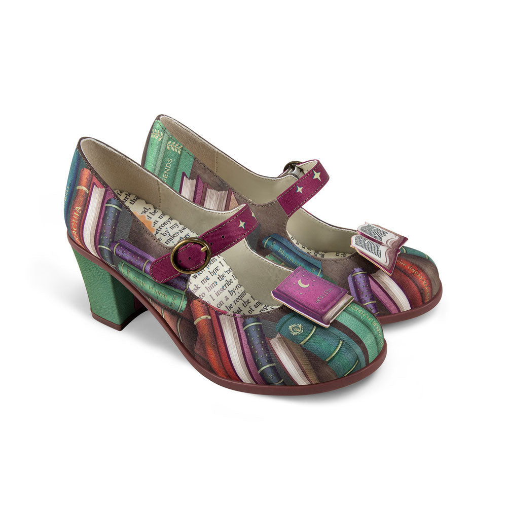 Tales & Soles Women's Mary Jane Mid Heels - Glamourous Grace