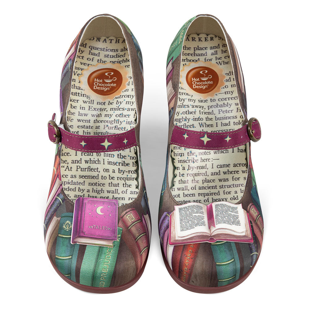 Tales & Soles Women's Mary Jane Mid Heels - Glamourous Grace
